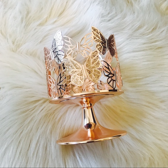 Home Home & Garden BATH BODY WORKS ROSE GOLD BUTTERFLIES PEDESTAL LARGE